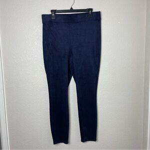 Express Dark Blue Faux Suede High Rise Legging Size L